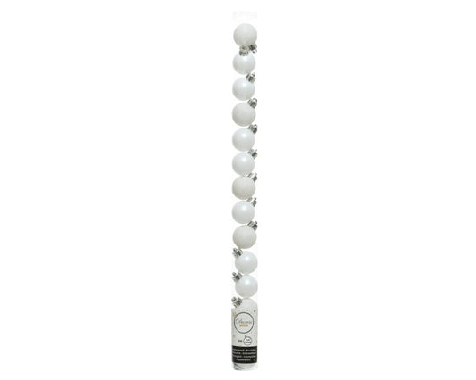 Kaemingk Shatterproof Baubles Matt Tube 14 3cm Glitter Warm White