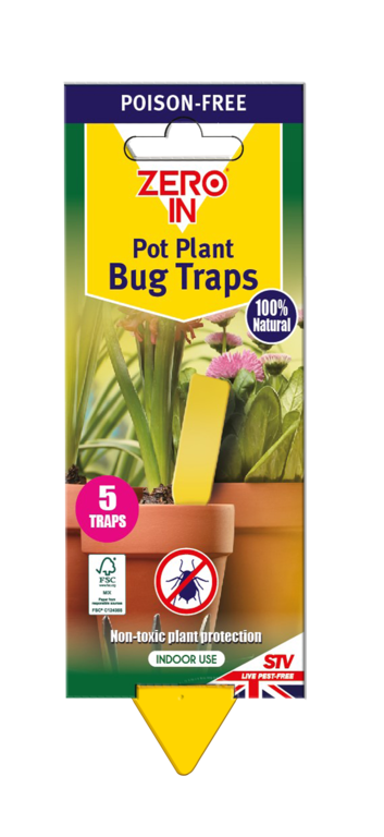 Zero In Pot Plant Bug Traps 5 Pack