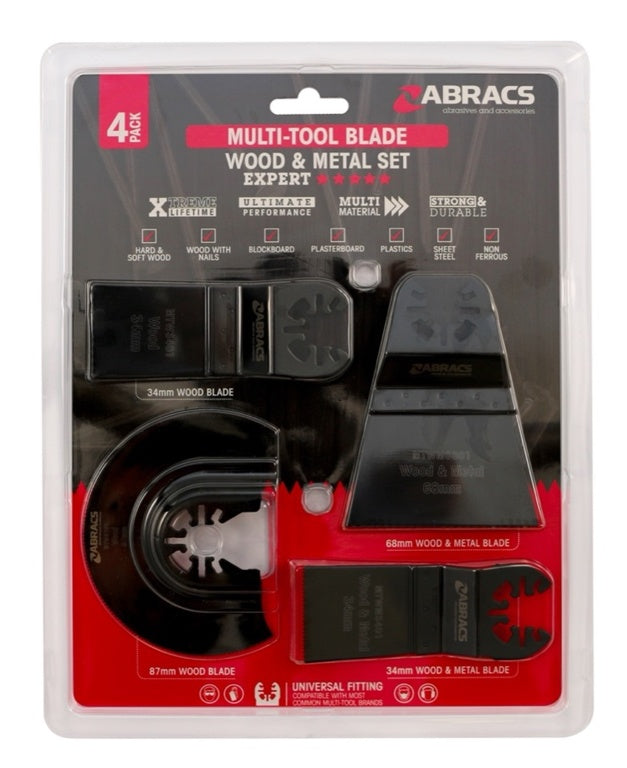 Abracs Multi Tool Wood & Metal Blade Set
