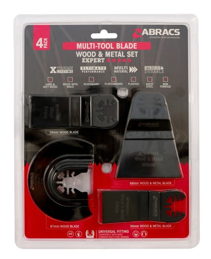 Abracs Multi Tool Wood & Metal Blade Set