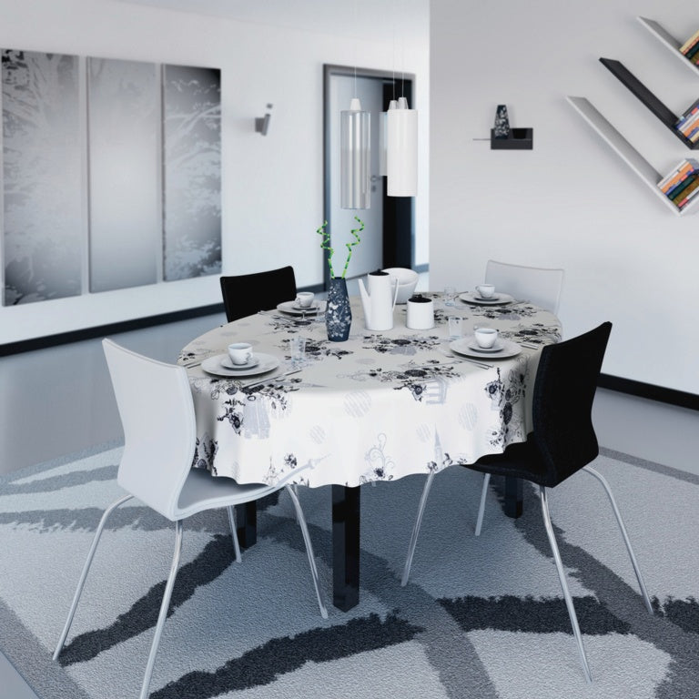 d-c-fixÂ® Manhattan Tablecloth - Shirley Silver