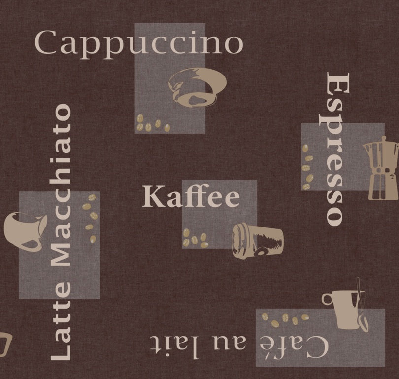 d-c-fixÂ® Manhattan Tablecloth - Cappuccino Chocolate