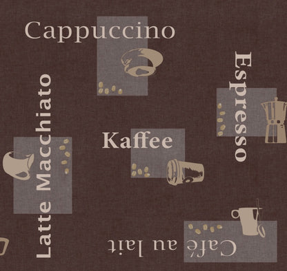 d-c-fixÂ® Manhattan Tablecloth - Cappuccino Chocolate