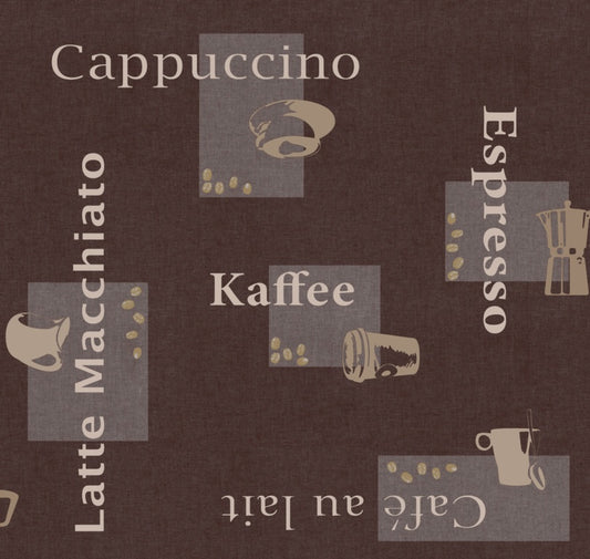 d-c-fixÂ® Manhattan Tablecloth - Cappuccino Chocolate