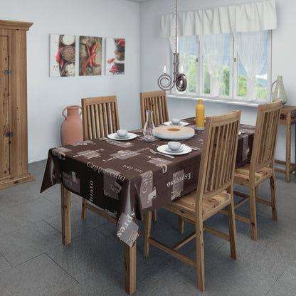 d-c-fixÂ® Manhattan Tablecloth - Cappuccino Chocolate