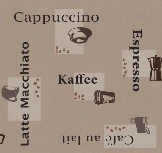d-c-fixÂ® Manhattan Tablecloth - Cappuccino Caramel