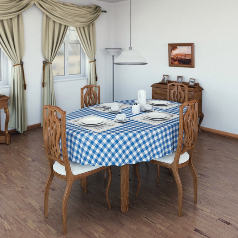 d-c-fixÂ® Manhattan Tablecloth - Avanti Blue & White