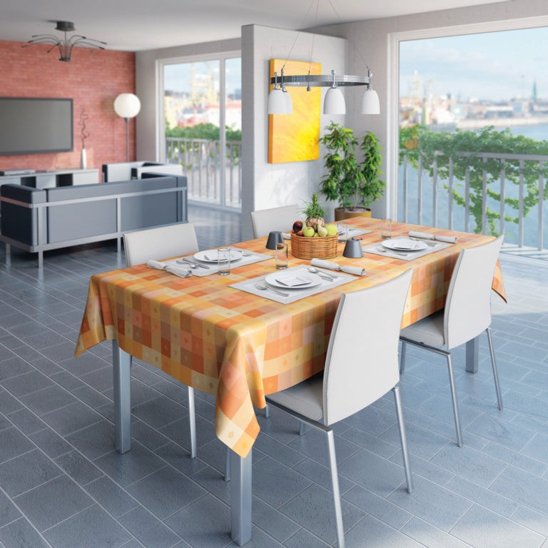 d-c-fixÂ® Manhattan Tablecloth - Victor Apricot