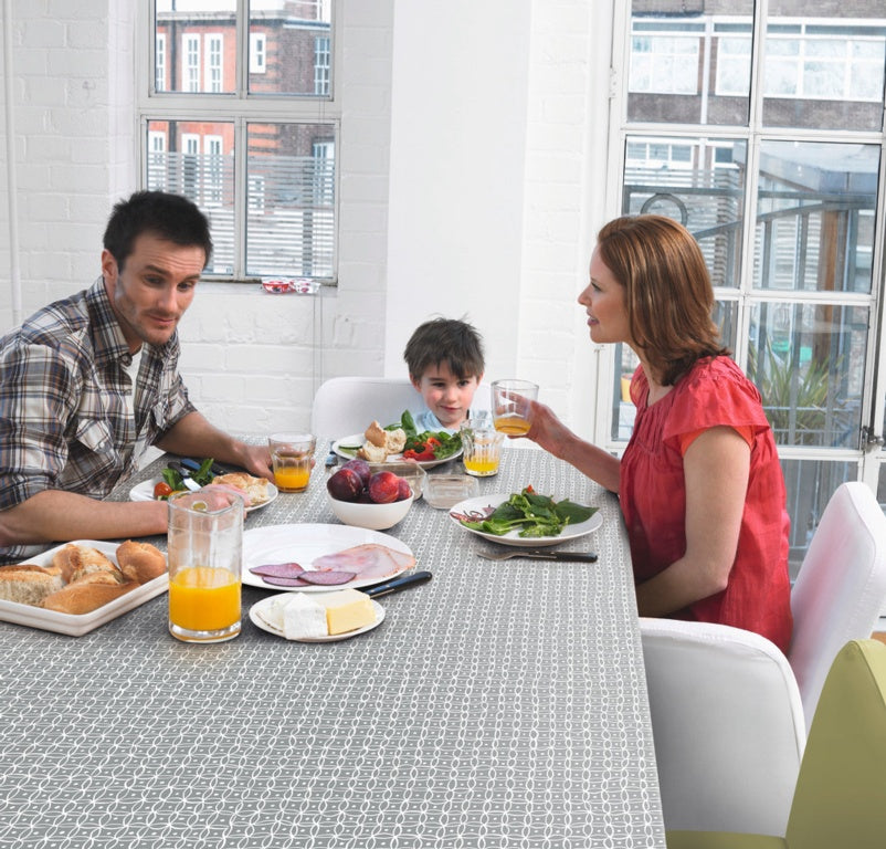 d-c-fixÂ® Manhattan Tablecloth - Namika Grey