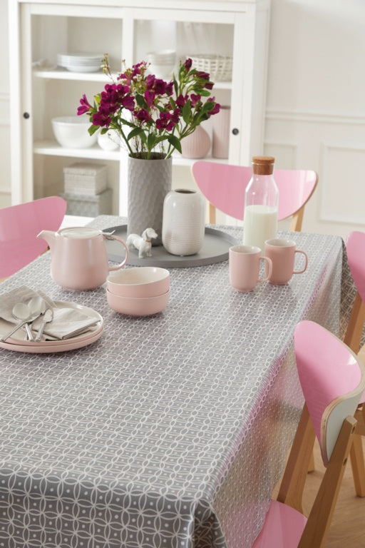 d-c-fixÂ® Manhattan Tablecloth - Namika Grey