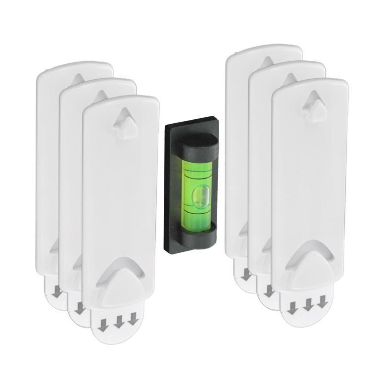 Securit Removable Picture Hook White With Spirit Level