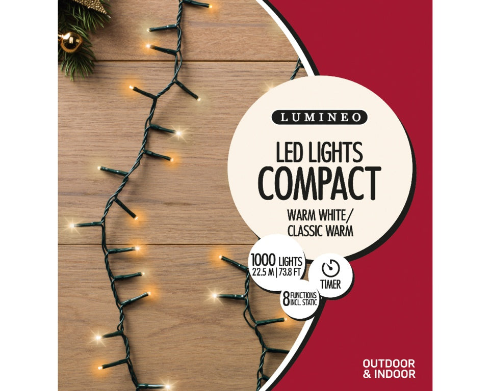 Lumineo 1000 LED Compact Lights Warm White/Classic Warm