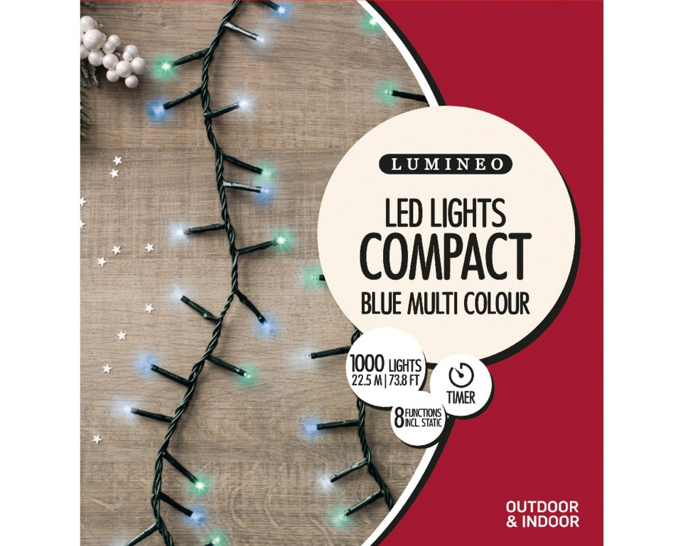 Lumineo 1000 LED Compact Lights Blue Multi Colour