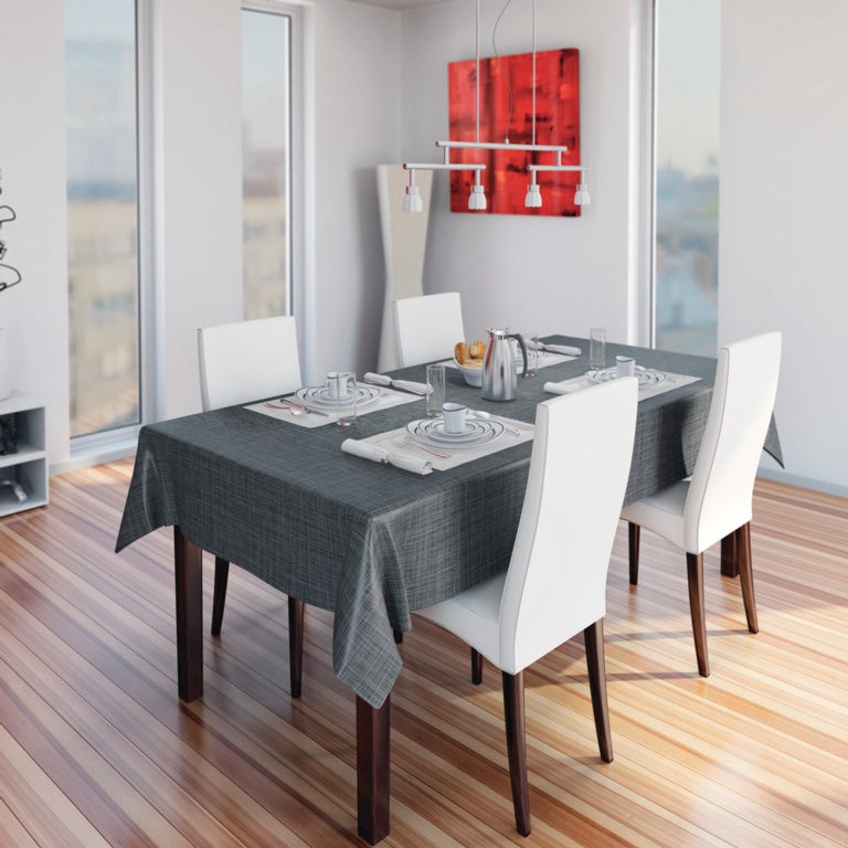 d-c-fixÂ® Monte Carlo Tablecloth - Sharon Anthracite