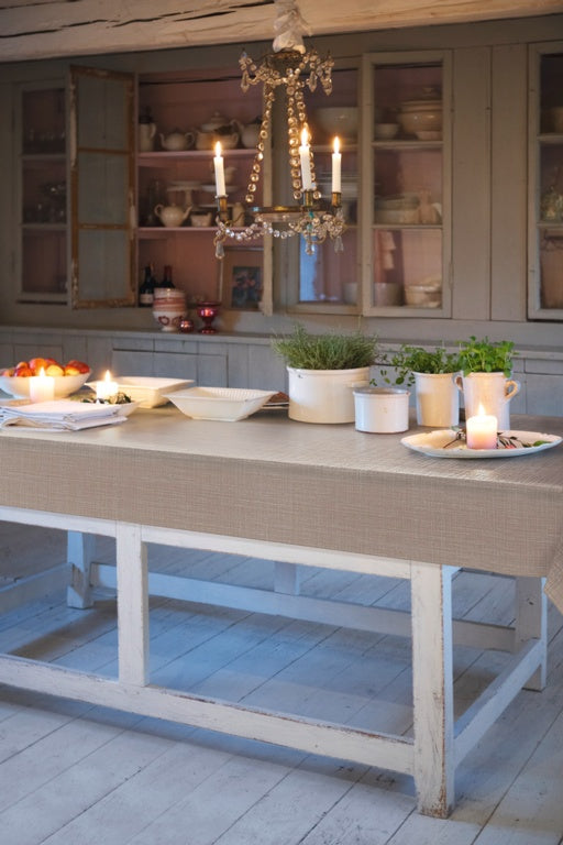 d-c-fixÂ® Monte Carlo Tablecloth - Sharon Greige