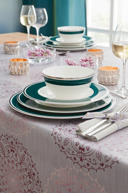 d-c-fixÂ® Monte Carlo Tablecloth - Charlene Grey