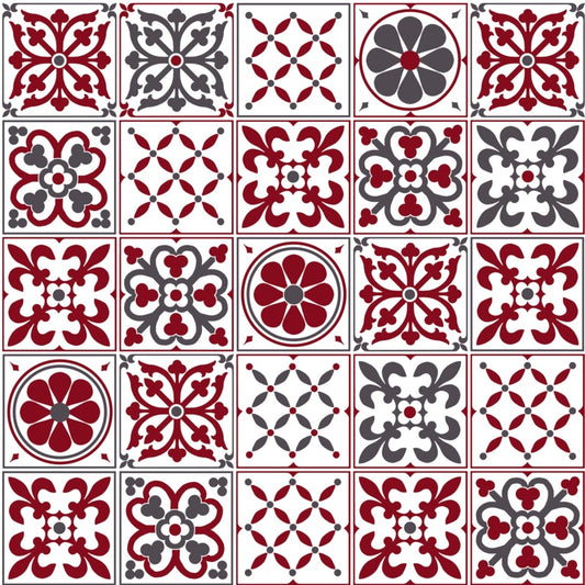 d-c-fix® Food Safe Tablecloth - Cement Tiles 20m Roll x 140cm