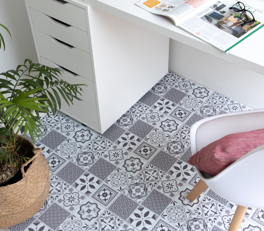 d-c-fixÂ® Self Adhesive Floor Tiles 11 Piece
