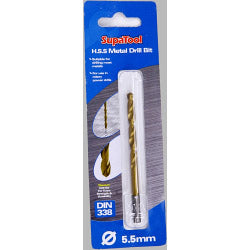 SupaTool Titanium Coated HSS Drill Bits 5.5x93mm