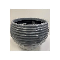 Jamie Plastic Round Planter Grey