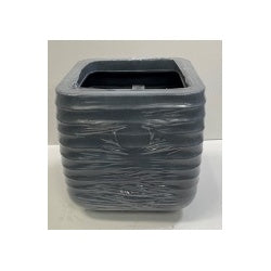 Kaemingk Jamie Plastic Square Planter Grey Small