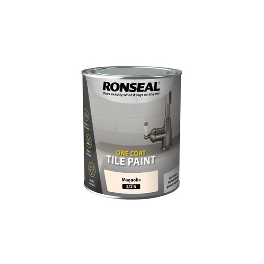 Ronseal One Coat Tile Paint 750ml Magnolia Satin