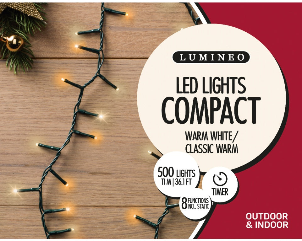 Lumineo 500 LED Compact Lights Warm White/Classic White