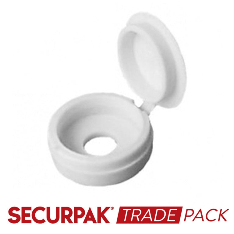 Securpak Fold Over Screw Caps 10g White Pack 25