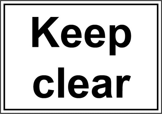 Smiths Architectural Keep Clear Sign
