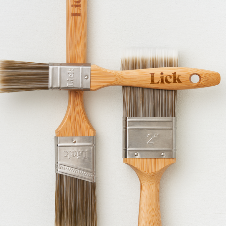 LickTools Bamboo Handle Flat Brush Set 1" Flat / 1.5" Flat / 2" Flat