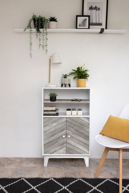 d-c-fixÂ® Wood Chevron Grey Self Adhesive Film