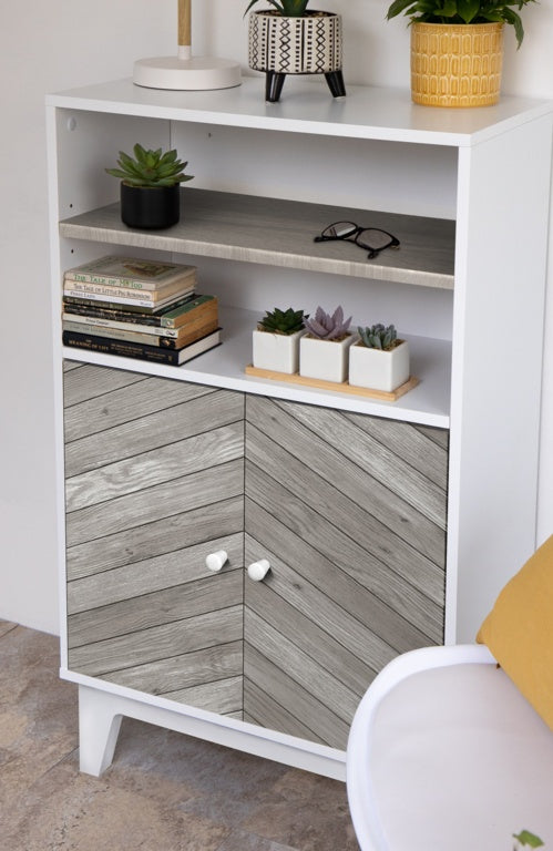 d-c-fixÂ® Wood Chevron Grey Self Adhesive Film
