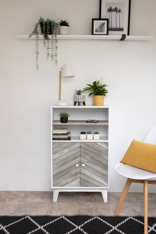 d-c-fixÂ® Wood Chevron Grey Self Adhesive Film