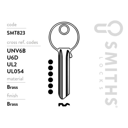 Smiths Locks Universal 6 Pin Key Blank