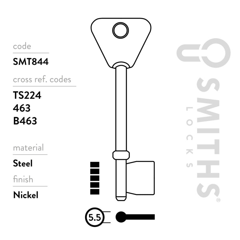 Smiths Locks Legge Mortice Key Blank