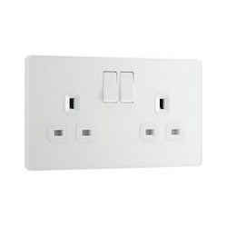 BG 13a 2 Gang Plastic Switched Socket