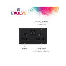 BG 13a 2 Gang Plastic Switched Socket