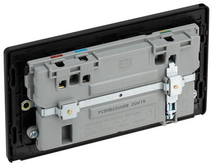 BG 13a 2 Gang Plastic Switched Socket With Wifi & USB