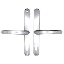 Securit Upvc Sprung Door Handle 68 PZ (Pair) 215mm Polished Chrome