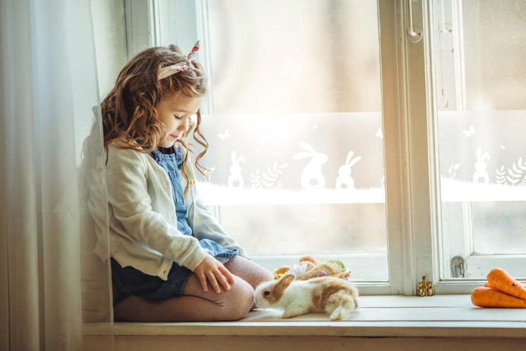 d-c-fixÂ® Static Cling Window Border - Rabbits