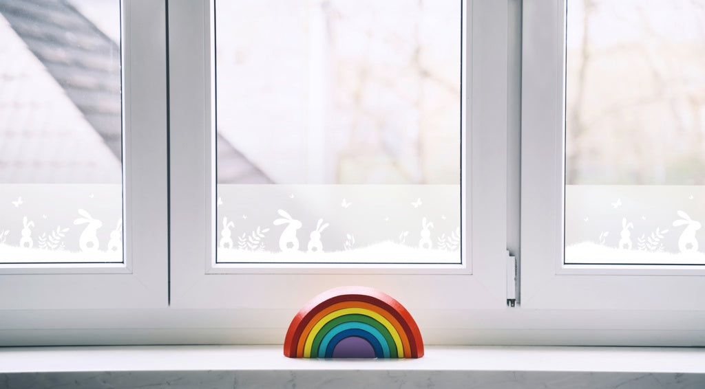 d-c-fixÂ® Static Cling Window Border - Rabbits