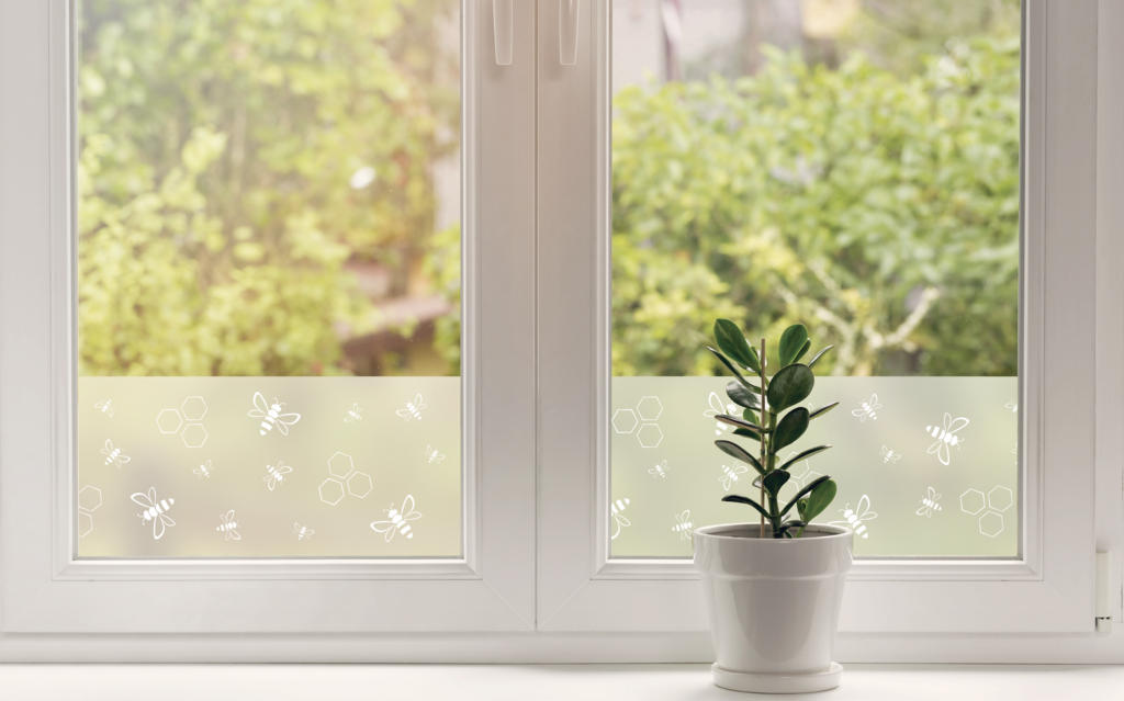 d-c-fixÂ® Bees Static Cling Window Border