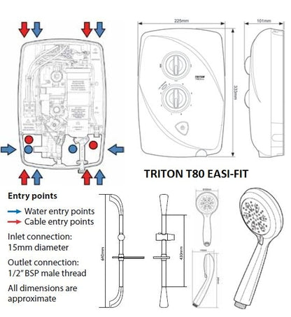 Triton T80 Easi-Fit Shower