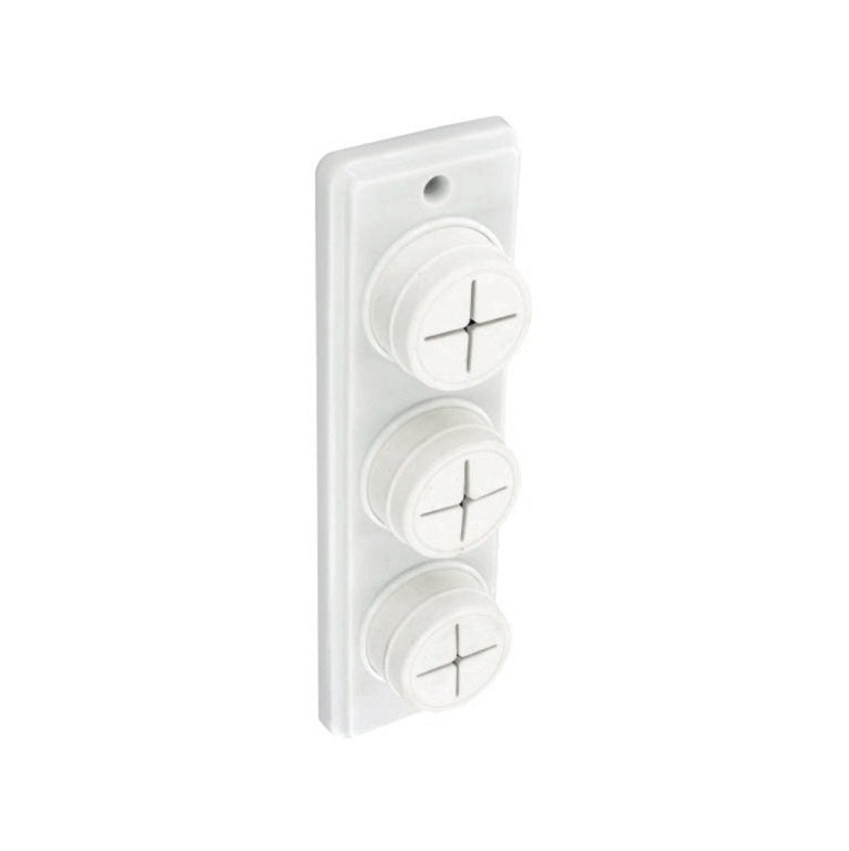 Securit Towel Holder White Triple