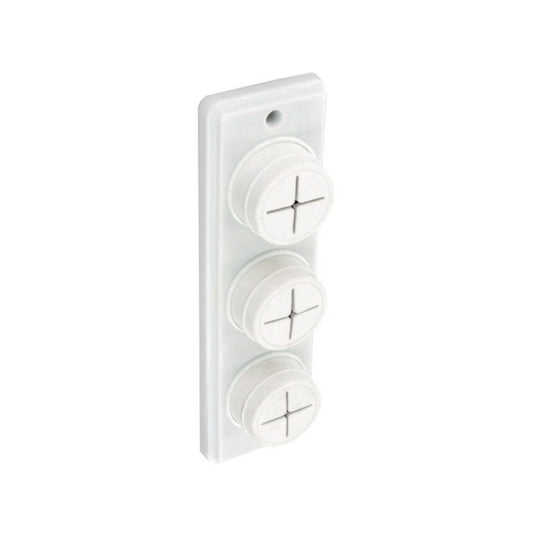 Securit Towel Holder White Triple