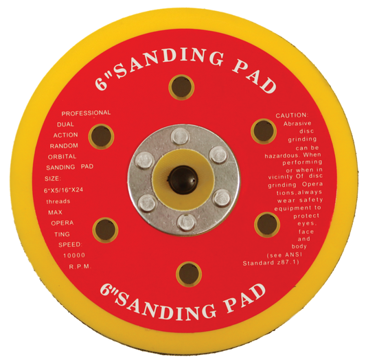 Abracs Hook & Loop Backing Pad 150mm x 5/16 - 6 Holes