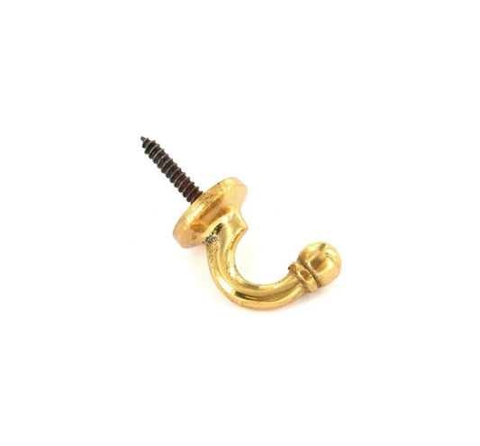 Securit Brass Tieback Hooks Ball End (2) XL