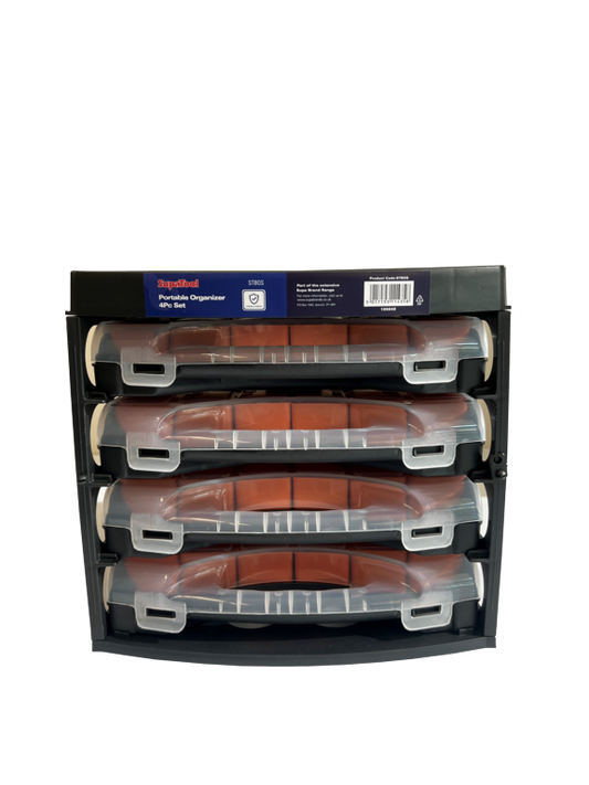 SupaTool Portable Organiser 4 Piece Set