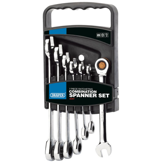 Draper HI-TORQ® Ratcheting Combi Spanner Set 7 Piece