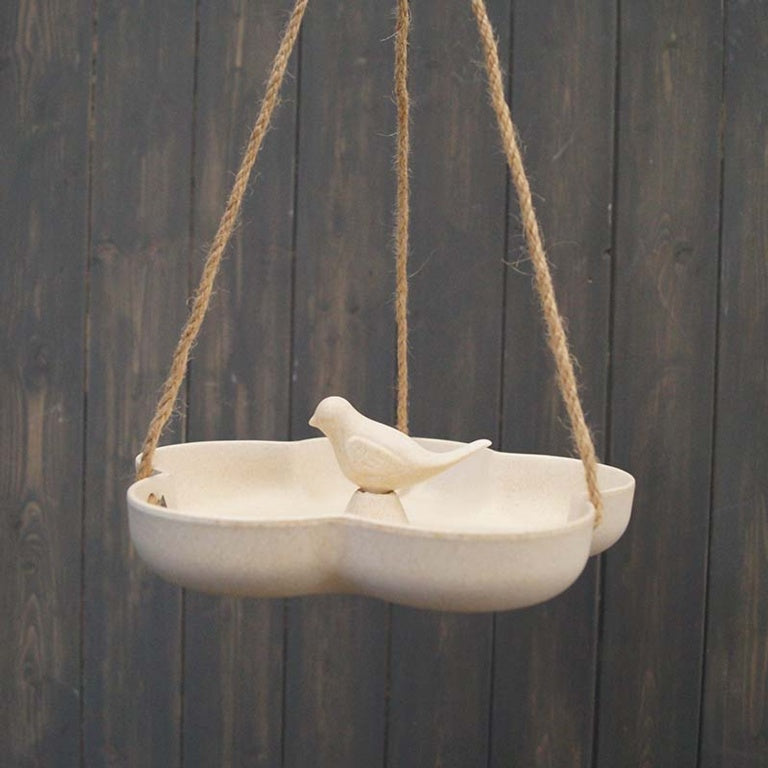 Earthy Sustainable Hanging Bird Bath Feeder